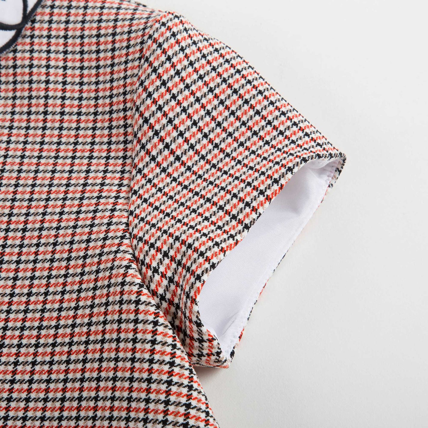 Girls Rose Check Dress