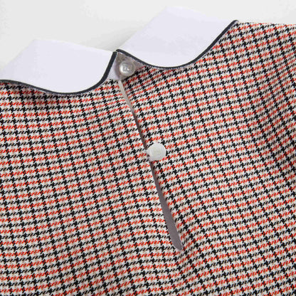 Girls Rose Check Dress
