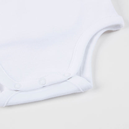 Baby White Cotton Babysuit Set