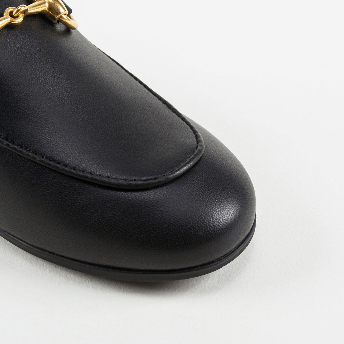 Boys & Girls Black Leather Sandals