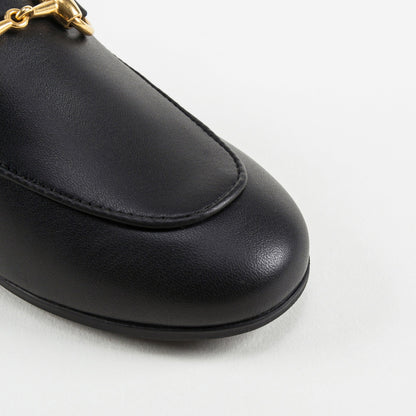 Boys & Girls Black Leather Sandals