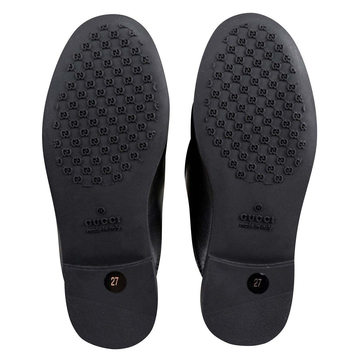 Boys & Girls Black Leather Sandals