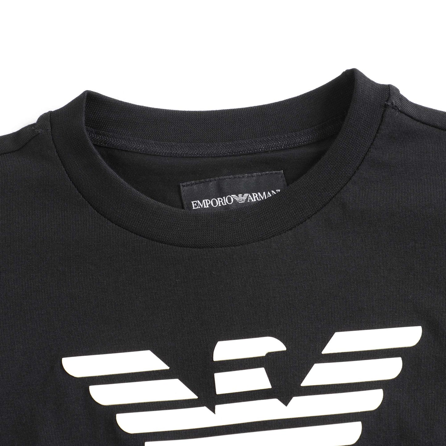 Boys Black Logo Cotton Shirt