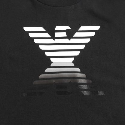 Boys Black Logo Cotton Shirt