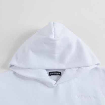 Girls & Boys White Logo Cotton Sweatshirt