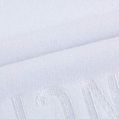 Girls & Boys White Logo Cotton Sweatshirt