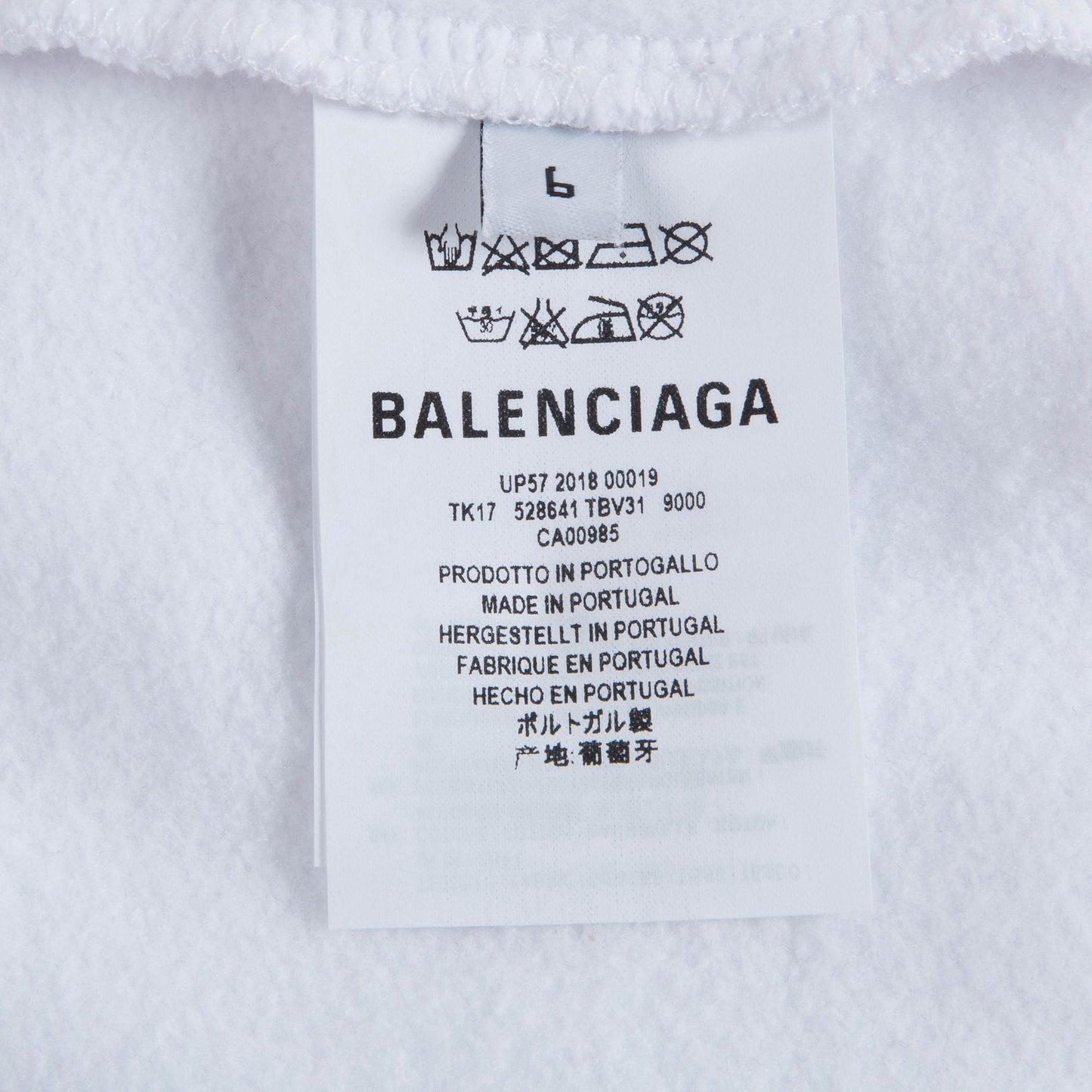 Girls & Boys White Logo Cotton Sweatshirt