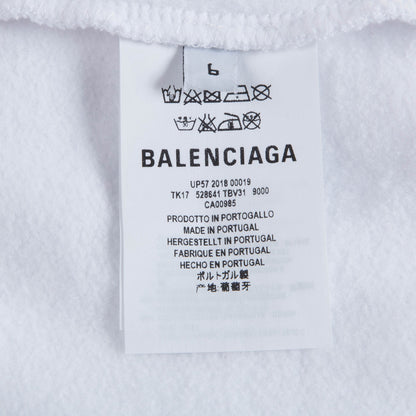 Girls & Boys White Logo Cotton Sweatshirt