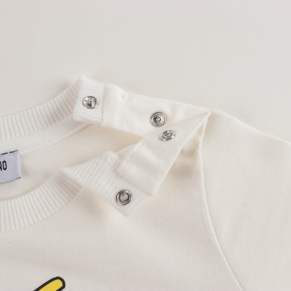 Baby Boys & Girls Ivory & Pink Cotton Shorts Set