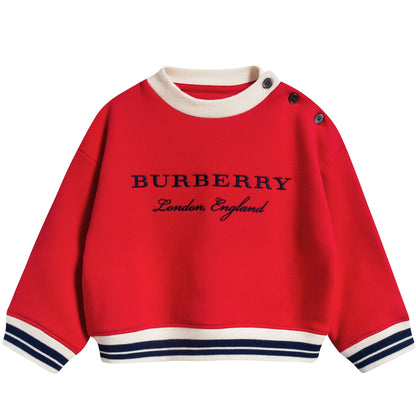Baby Girls Bright Orange Red Cotton Sweatshirt