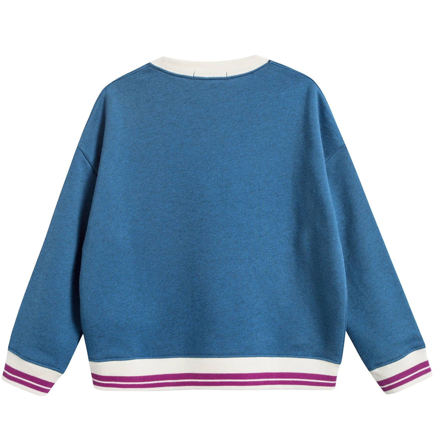 Girls Hydrangea Blue Cotton Sweatshirt