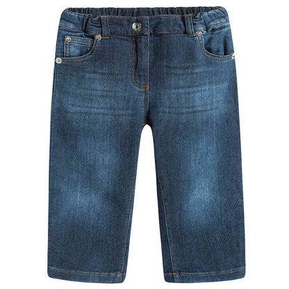 Baby Girls Blue Jean Cotton Trousers