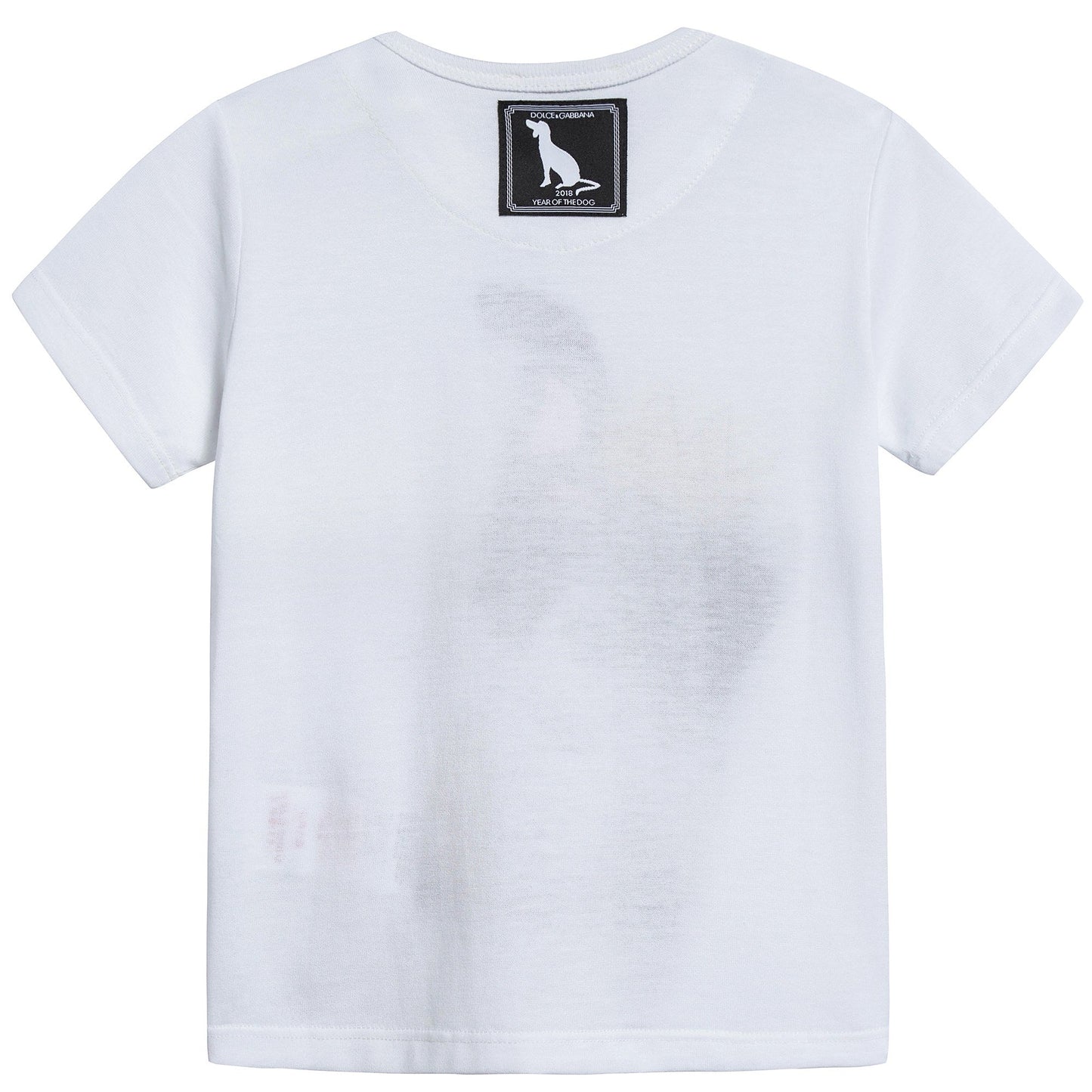 Baby White "Dog" Cotton T-shirt
