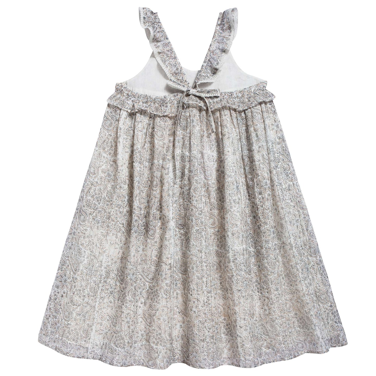 Girls Pink & Blue Stripes Cashmere Dress
