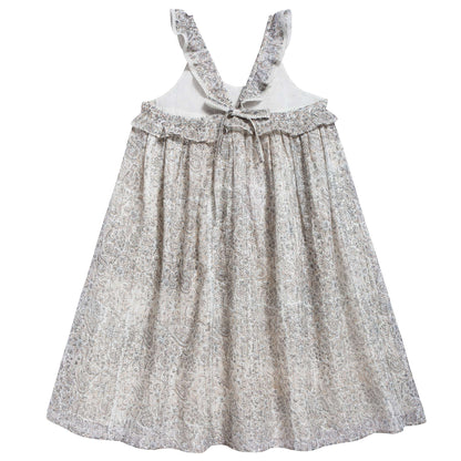 Girls Pink & Blue Stripes Cashmere Dress