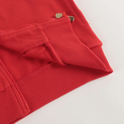 Baby Boys & Girls Red Zip Hooded Sweatshirt