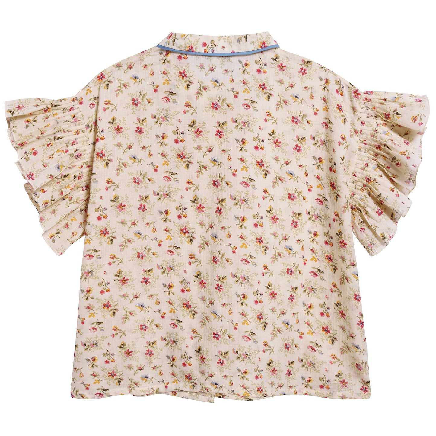 Girls Pink Printed Cotton Woven T-shirt