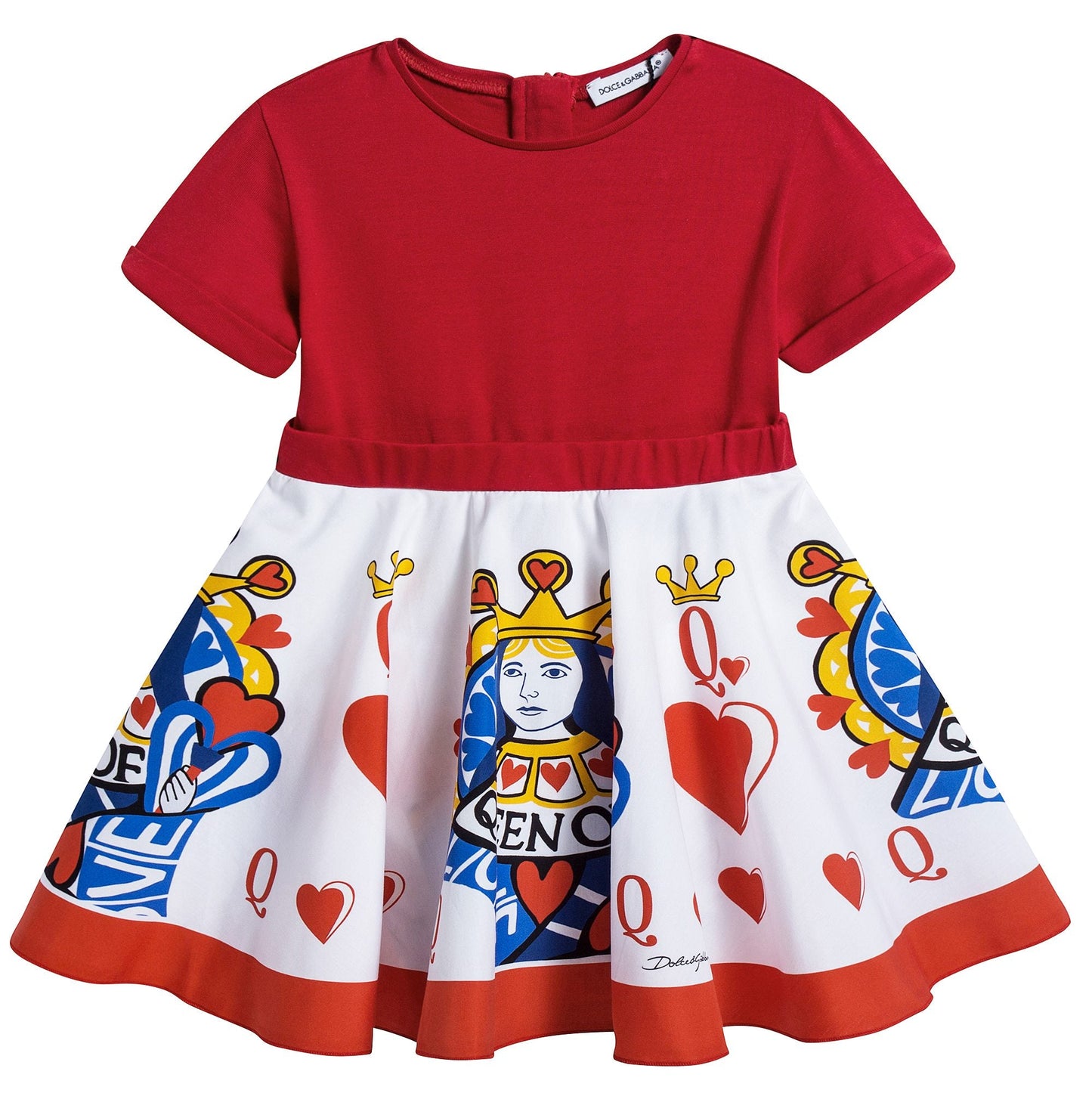 Baby Girls Red Queen of Hearts Cotton Dress