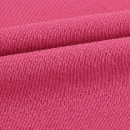 Girls Fuxia Teddy Hooded Cotton Sweatshirt