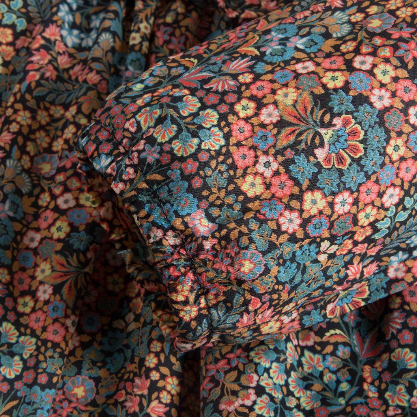 Girls Color Flower Printed Cotton Blouse