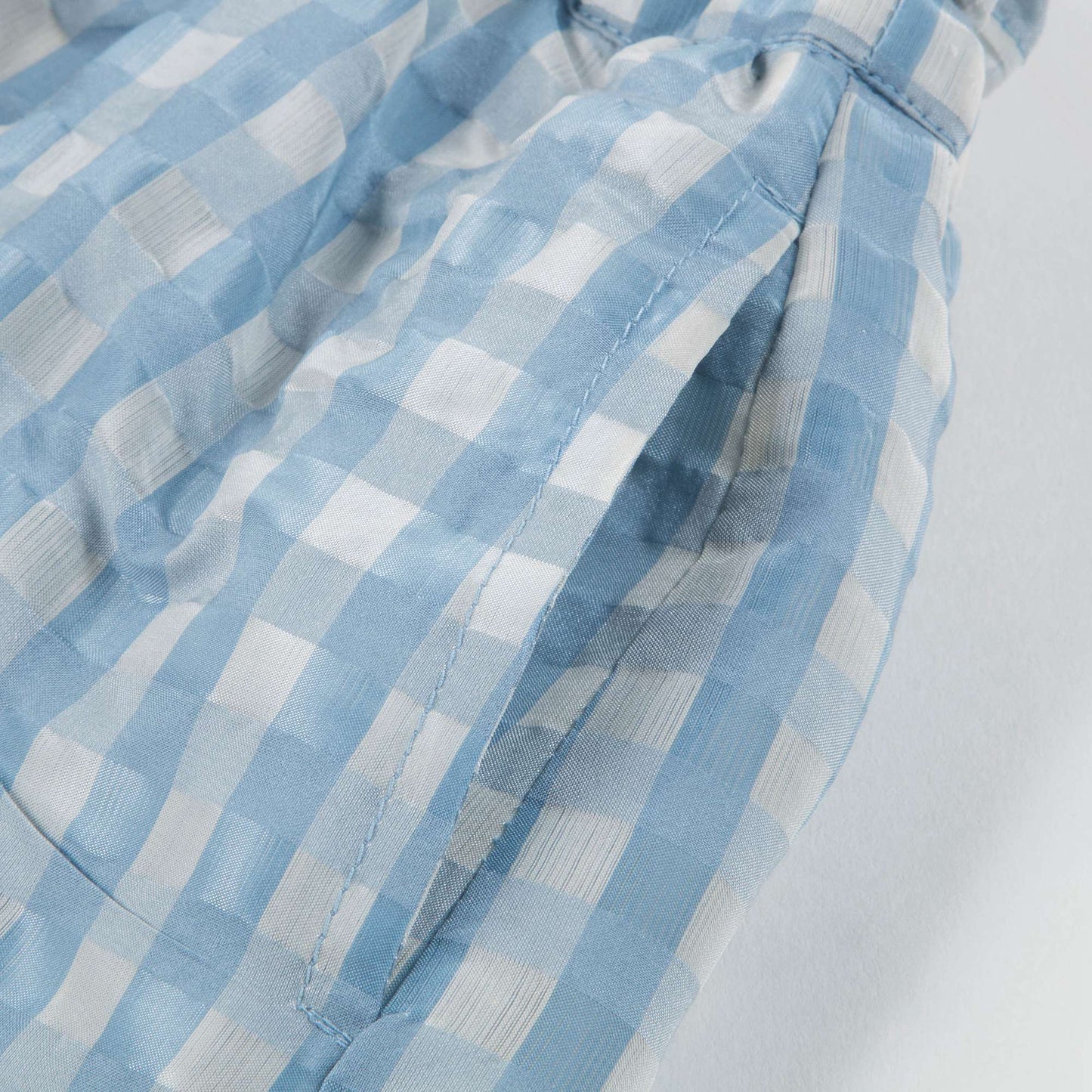 Girls Pale Blue Woven Skirt