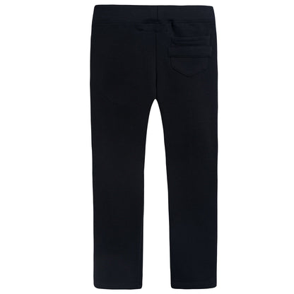 Girls Black Logo Cotton Jogging Pants
