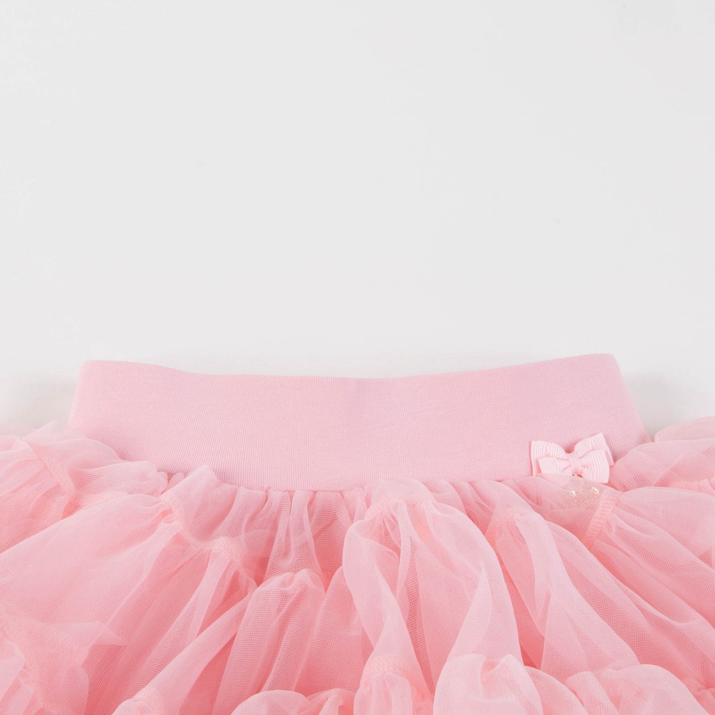 Girls Rose Pink Nylon Knitted Skirt