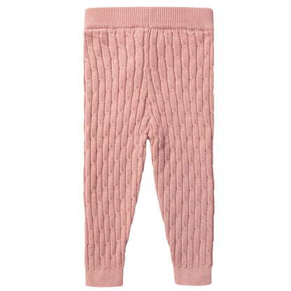 Girls Pink Cotton Leggings