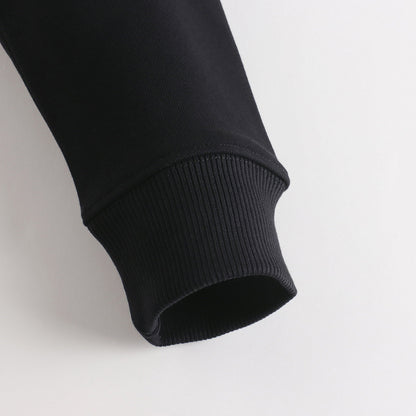 男童黑色连帽拉链上衣