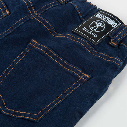 Girls & Boys Dark Blue Cotton Shorts