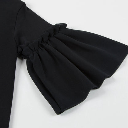 Girls Black Cotton Top