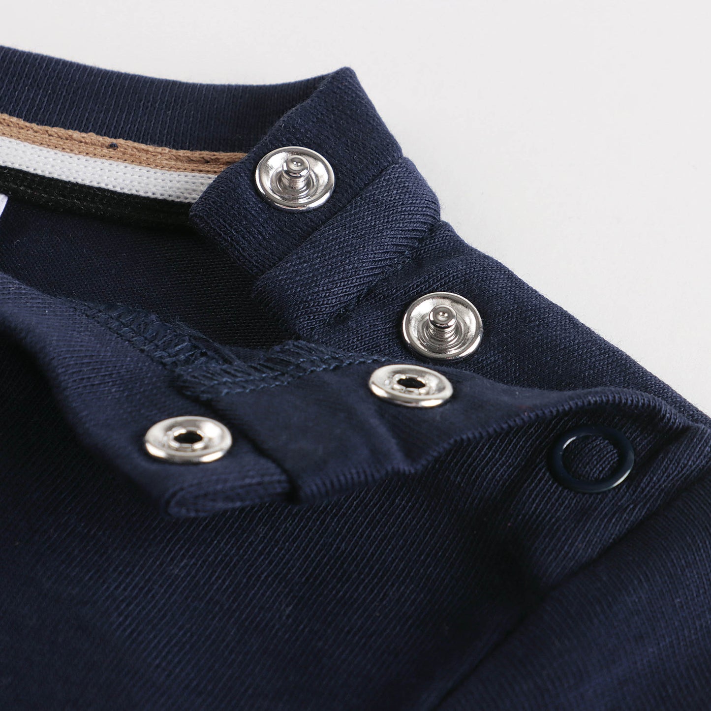 男婴藏蓝色Logo棉T恤