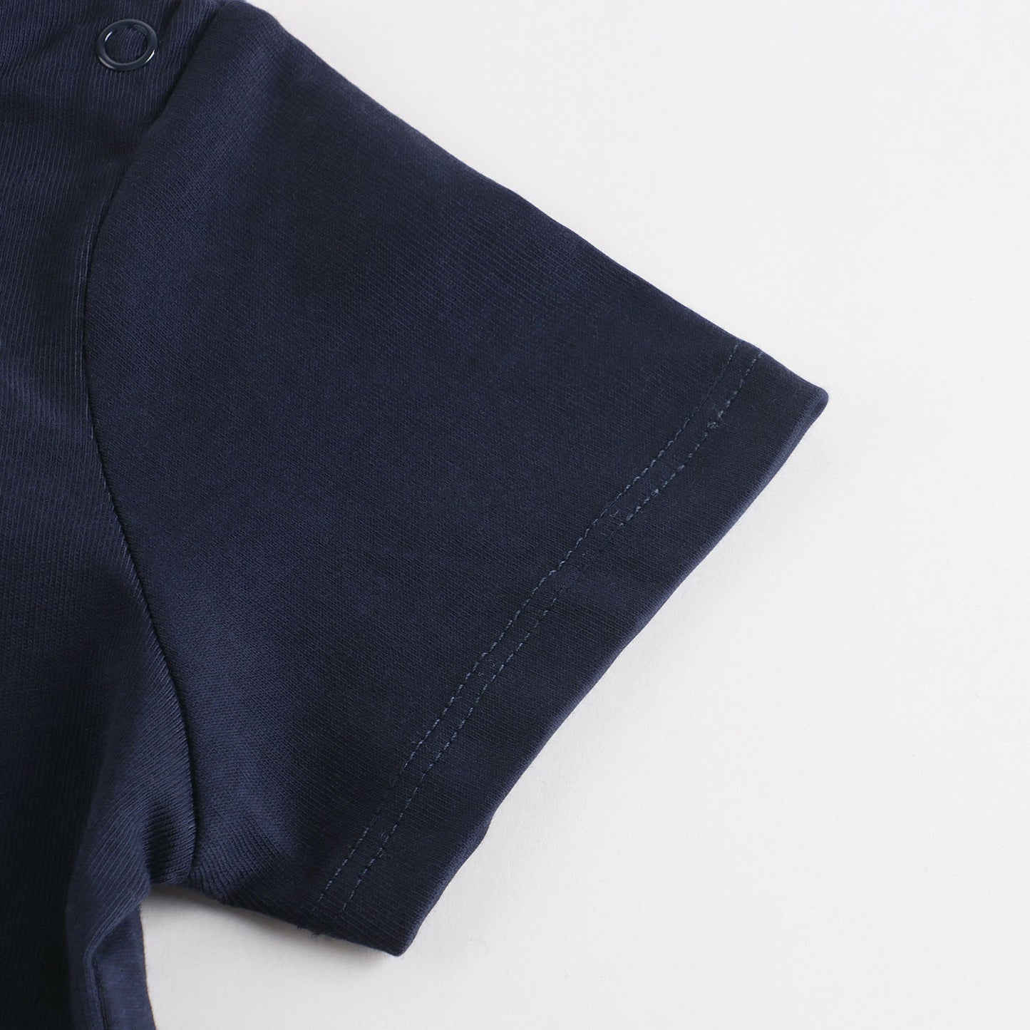 男婴藏蓝色Logo棉T恤