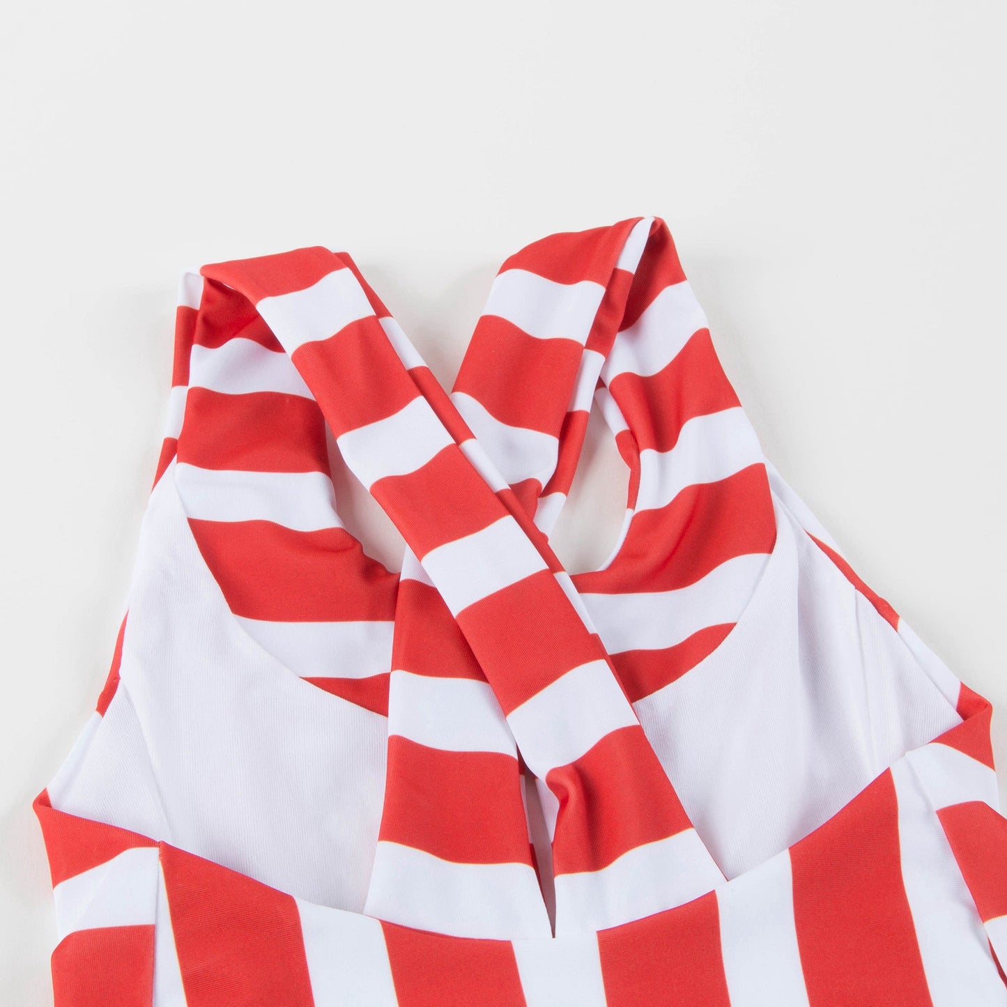 Girls Red Stripes Swimsuit