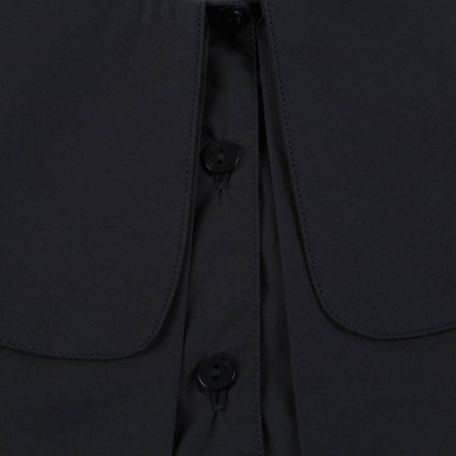 Girls Black Cotton Collar Top