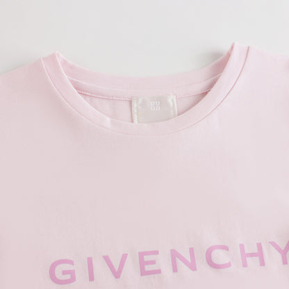 女童粉色Logo棉T恤