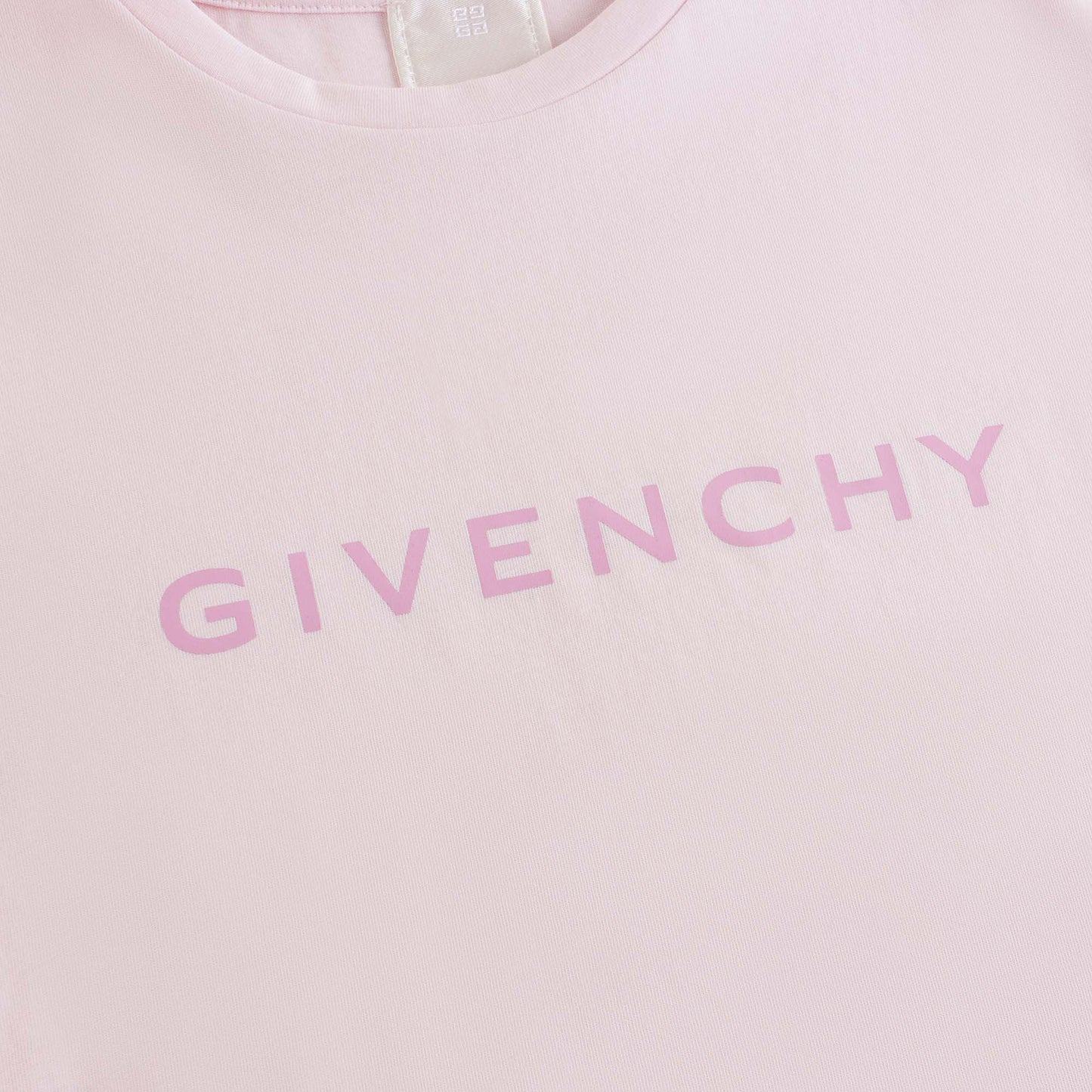 女童粉色Logo棉T恤