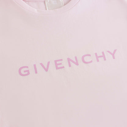 女童粉色Logo棉T恤