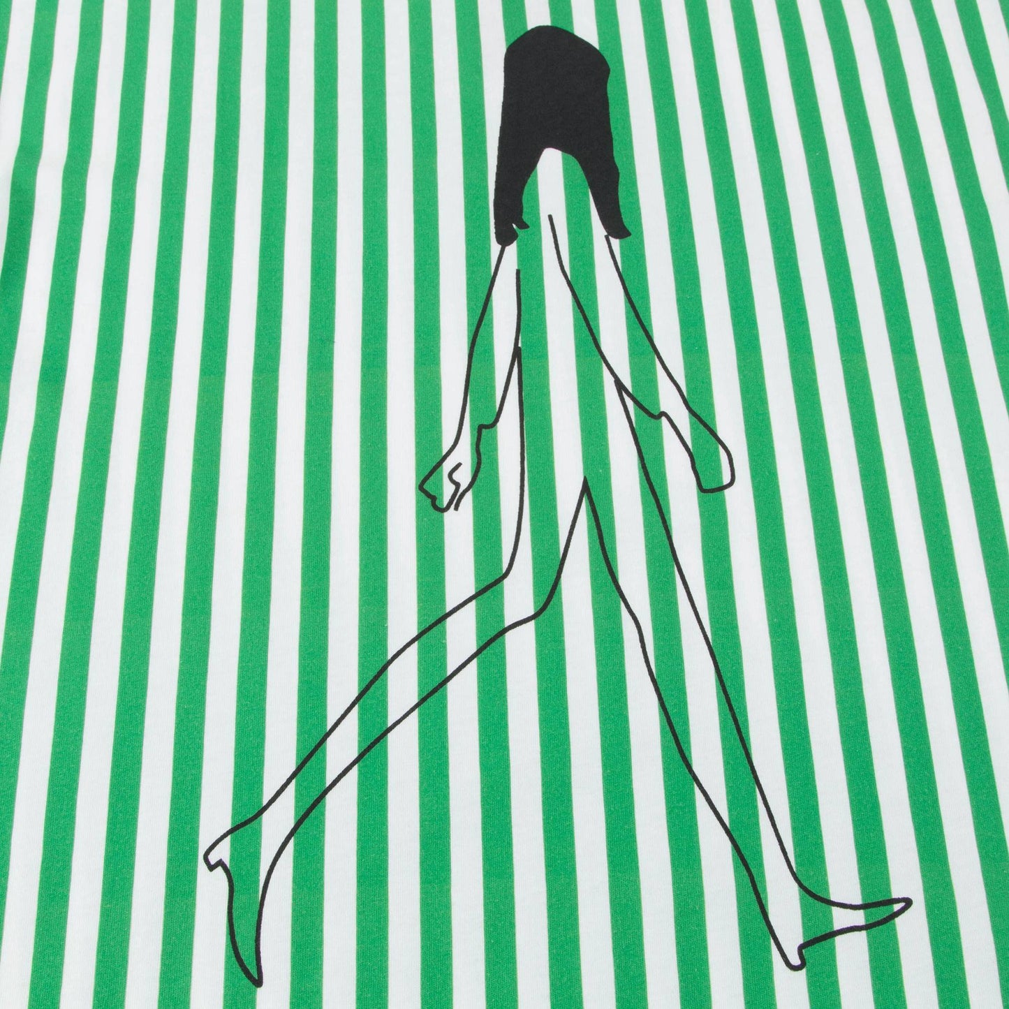 Girls Green Stripes Cotton Dress