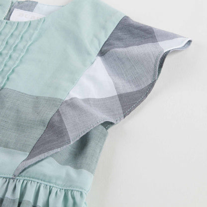 Baby Girl Green Check Dress