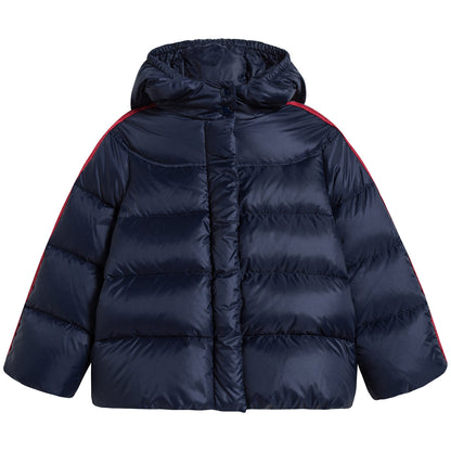 女婴蓝色羽绒外套