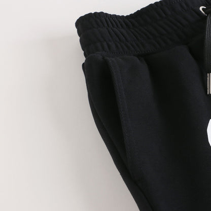 男童黑色Logo棉短裤