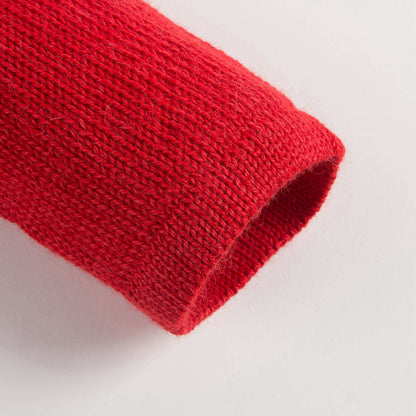 Girls Red Cotton Baby Alpaca Sweater