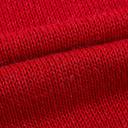 Girls Red Cotton Baby Alpaca Sweater