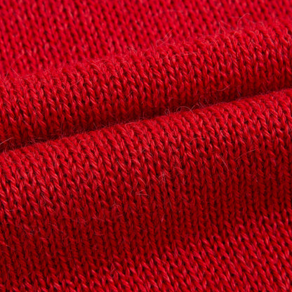 Girls Red Cotton Baby Alpaca Sweater
