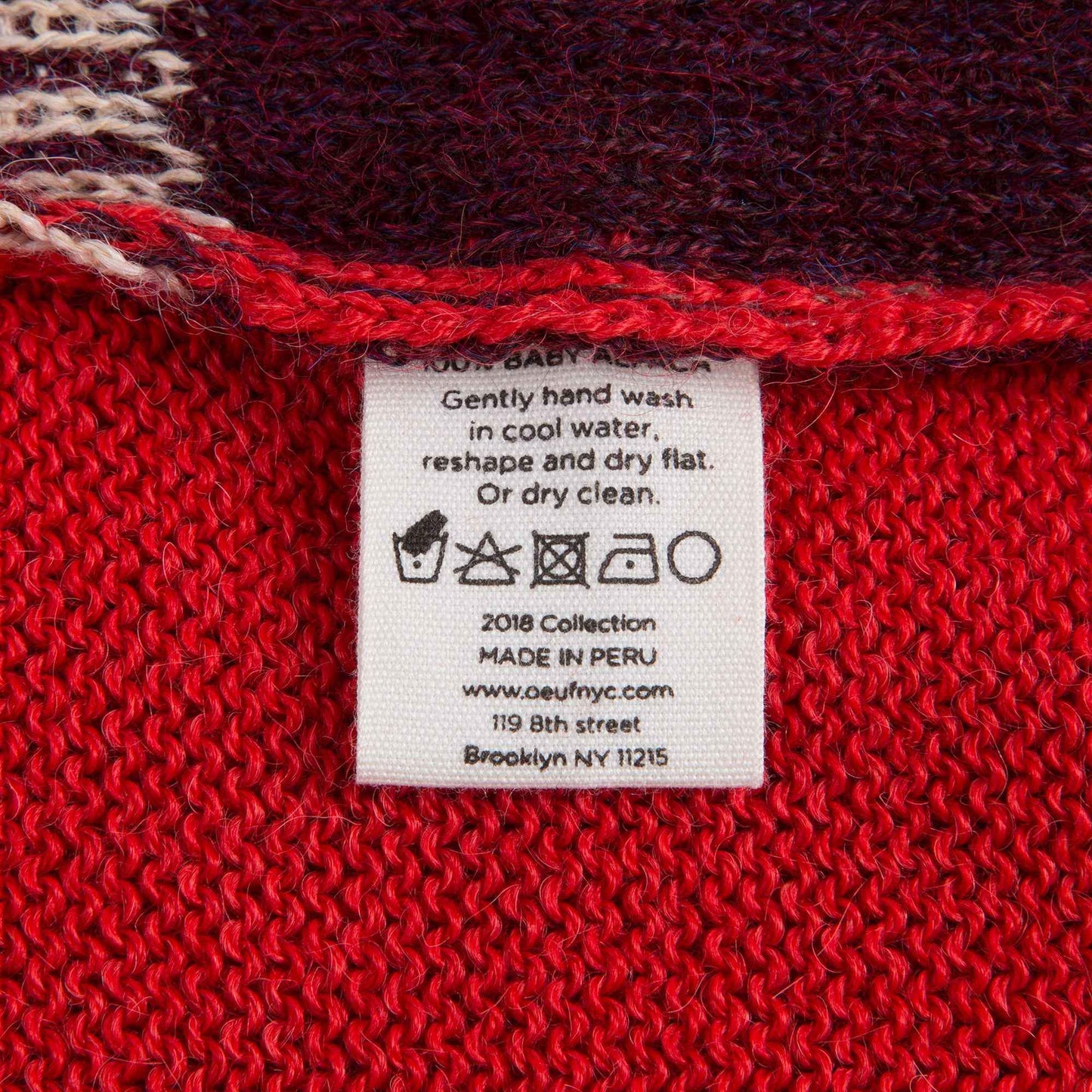 Girls Red Cotton Baby Alpaca Sweater