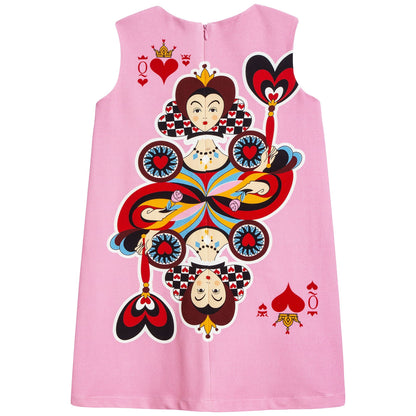 Girls Pink Queen Of Hearts Dress