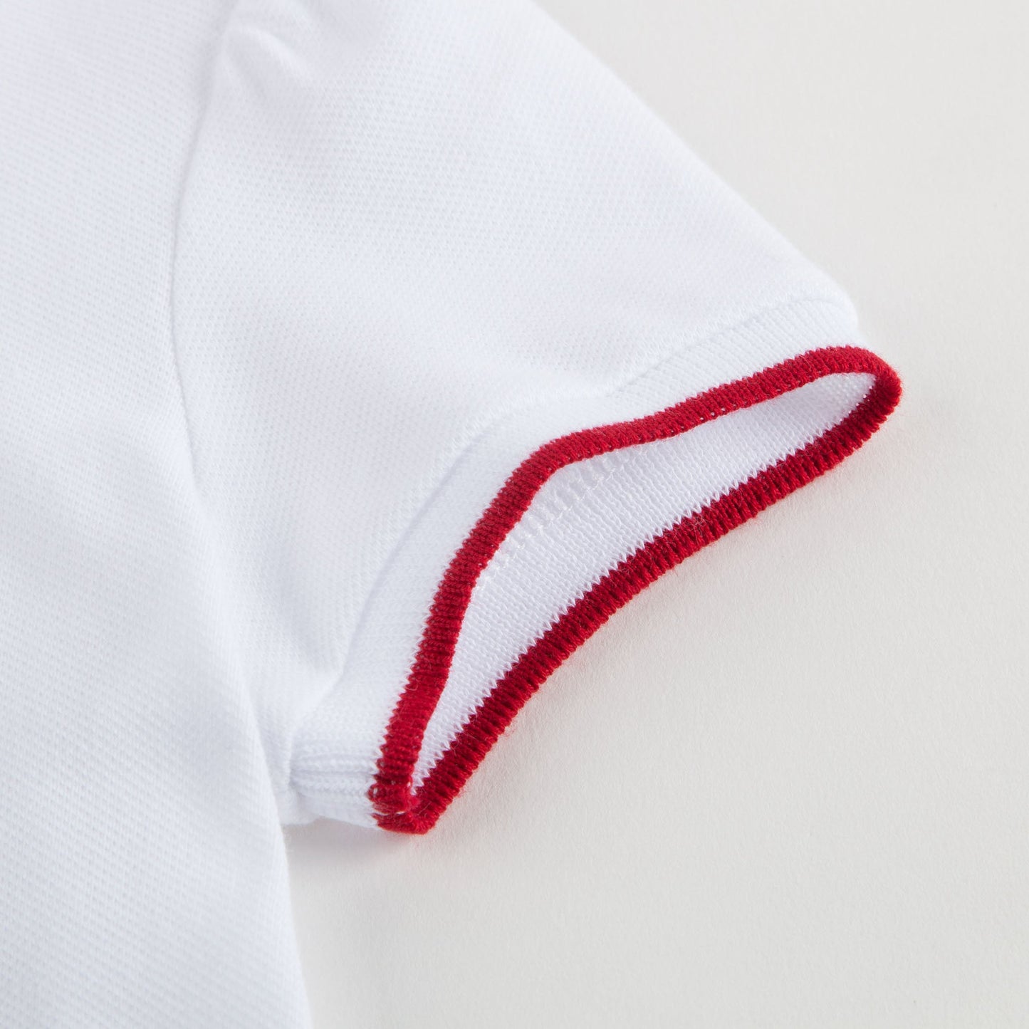 Girls White Polo Shirt with Trims