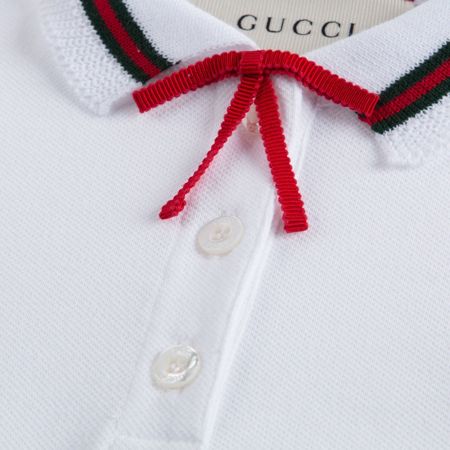 Girls White Polo Shirt with Trims