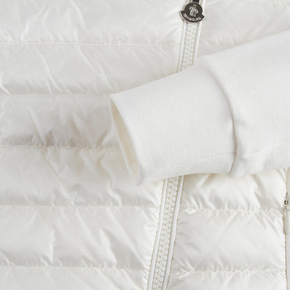 Girls Ivory Cotton Hooded Cardigan